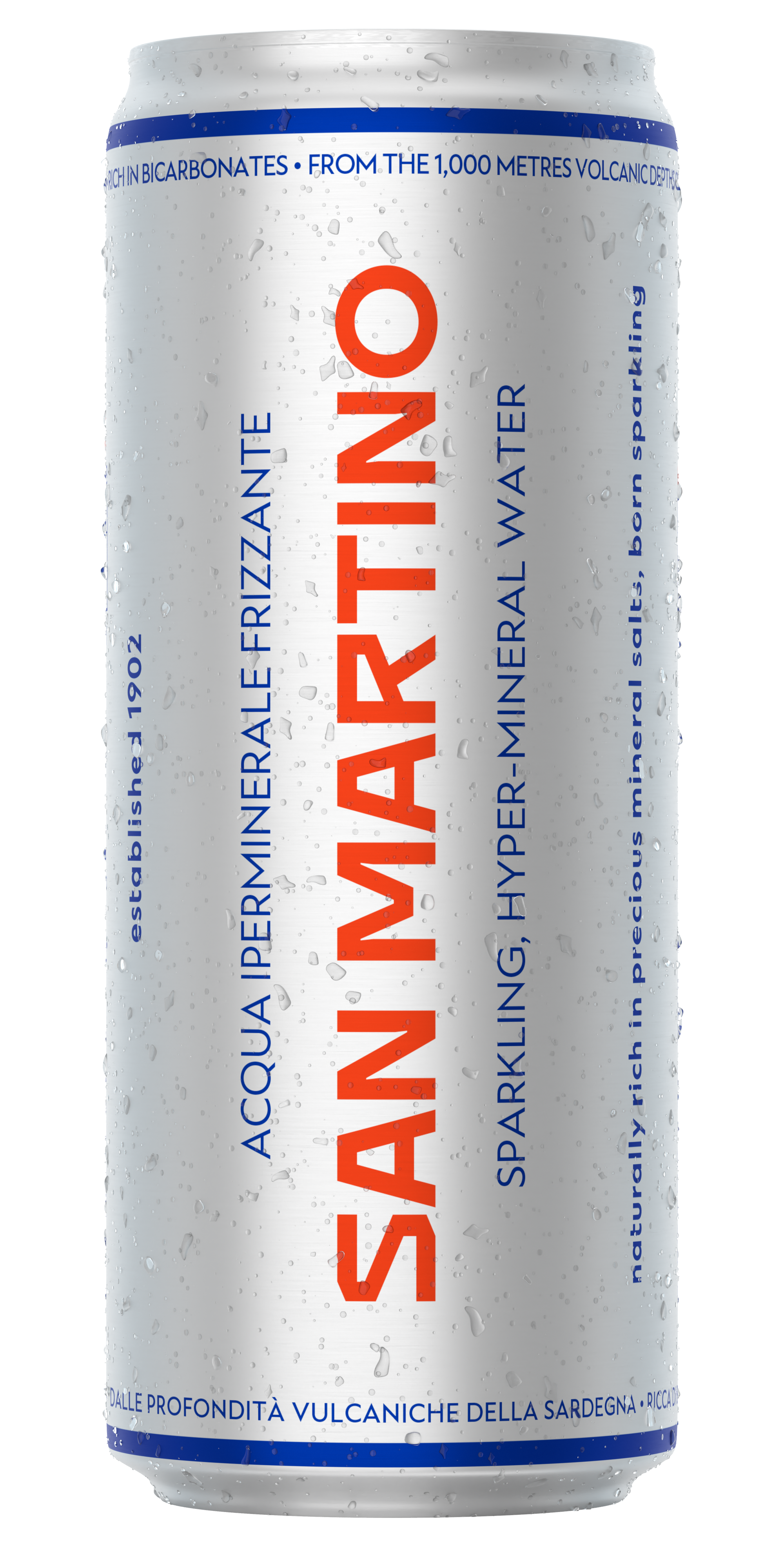 Acqua iperminerale San Martino frizzante lattina 33 cl